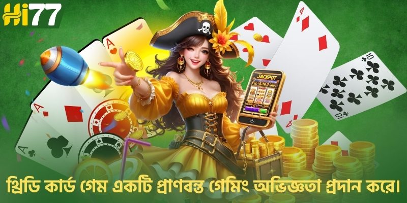 থ্রিডি কার্ড গেম একটি প্রাণবন্ত গেমিং অভিজ্ঞতা প্রদান করে।